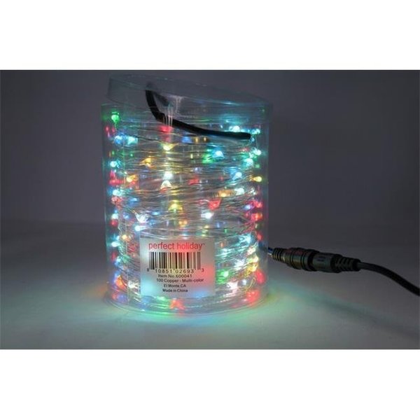 Perfect Holiday Perfect Holiday 600041 Battery Operated 100 LED Copper String Light - Multicolor 600041